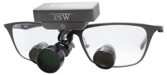 Xenosys L2SW Wireless Dental Headlight on Loupes